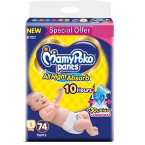 MamyPoko Standard Small Size 74 Diapers Pant Diapers - S (74 Pieces)