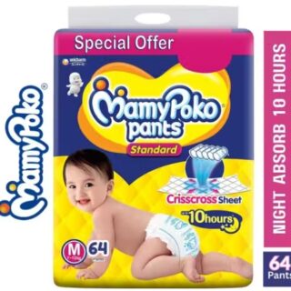 MamyPoko Cotton Diaper Pants –  M (64 Pieces)
