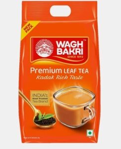 Waghbakri Premium Assam Leaf Tea Bold, Aromatic Kadak Chai Tea Pouch (1 kg)