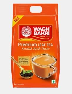 Waghbakri Premium Assam Leaf Tea Bold, Aromatic Kadak Chai Tea Pouch (1 kg)