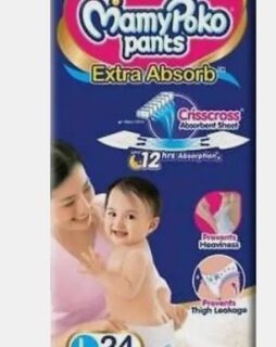 MamyPoko 24 Pant Diapers - L (24 Pieces)
